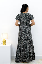 Stylish Arrivals Alpine Gathering Frock Model Night Gown's | Front Adjustable Gathering Style Rope Rope | Puff Sleeve | Trending Collection's for Stylish Women's (GFF)