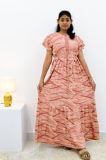 Stylish Arrivals Alpine Gathering Frock Model Night Gown's | Front Adjustable Gathering Style Rope Rope | Puff Sleeve | Trending Collection's for Stylish Women's (GFF)