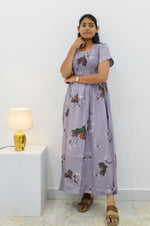 ALPINE Smocking Nighty | Beautiful Pleated Design | Side Pocket | Stylish Nighty for Trendy Women's | Your Perfect Nightwear Collection's (SAP)