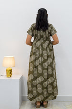 ALPINE Smocking Nighty | Beautiful Pleated Design | Side Pocket | Stylish Nighty for Trendy Women's | Your Perfect Nightwear Collection's (SAP)