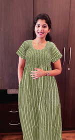Soft Cotton Stretchable Smocking Nighties for Summer New Arrivals | Daily Comforts & Light Weighted Elastic Nighties | Pleated Style | Casual Daily wear Nightwear for Trendy Women's (SMC)