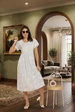 Rayon MAXI FROCK Model Nighties | Round Neck & Side Pocket | Pleated Frock MAXI Style | Trendy Collection's for Stylish Women & Teenage Girl (FRH)
