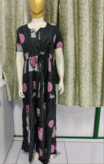 Stylish Arrivals Rayon Gathering Frock Model Night Gown's | Front Adjustable Gathering Style Rope Rope | Puff Sleeve | Trending Collection's for Stylish Women's (FKG)