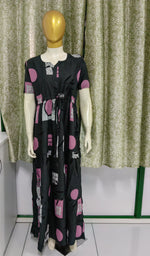 Stylish Arrivals Rayon Gathering Frock Model Night Gown's | Front Adjustable Gathering Style Rope Rope | Puff Sleeve | Trending Collection's for Stylish Women's (FKG)