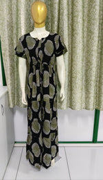 Stylish Arrivals Rayon Gathering Frock Model Night Gown's | Front Adjustable Gathering Style Rope Rope | Double Layer Sleeve | Trending Collection's for Stylish Women's (FKG)