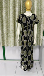 Stylish Arrivals Rayon Gathering Frock Model Night Gown's | Front Adjustable Gathering Style Rope Rope | Double Layer Sleeve | Trending Collection's for Stylish Women's (FKG)