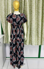 Stylish Arrivals Rayon Gathering Frock Model Night Gown's | Front Adjustable Gathering Style Rope Rope | Double Layer Sleeve | Trending Collection's for Stylish Women's (FKG)