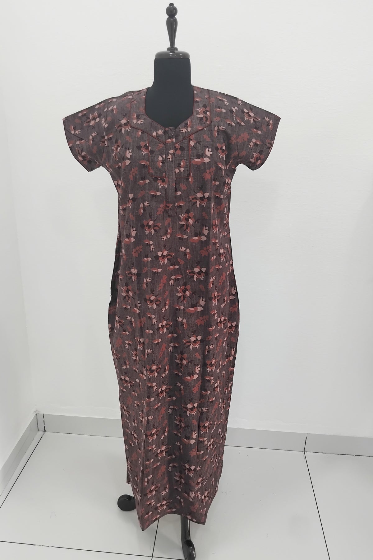 MANGAI New Regular Fit Cotton Printed Nighties - All Over Printed Stylish Nightwear for Stylish Women | Side Cut Pocket | Beautiful Nighties for Stylish Women's | Colorful Printed Cotton Nighties (MPL)
