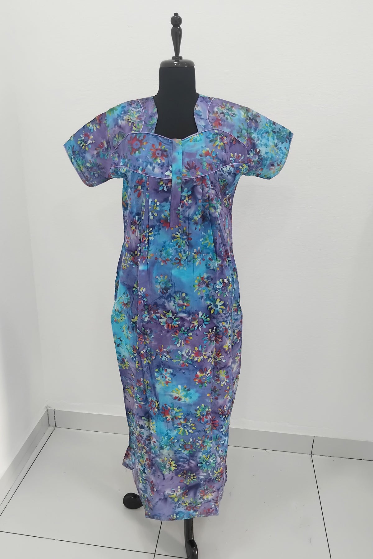MANGAI New Regular Fit Cotton Nighties - Colorful Pathetic Printed Stylish Nightwear for Stylish Women | Side Cut Pocket | Beautiful Nighties for Stylish Women's | Colorful Printed Cotton Nighties (MPL)