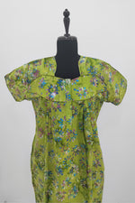 MANGAI New Regular Fit Cotton Nighties - Colorful Pathetic Printed Stylish Nightwear for Stylish Women | Side Cut Pocket | Beautiful Nighties for Stylish Women's | Colorful Printed Cotton Nighties (MPL)