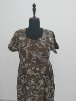 MANGAI Rayon Frock Nighties | Front Open Lengthy Zipper Comforts Feeding | Fancy Double Layered Butterfly Sleeve's | Post & Pre Pregnancy's and Casual Wear | Side Pocket |Versatile Rayon Frock Night Gown's for Stylish Women's (RMW)
