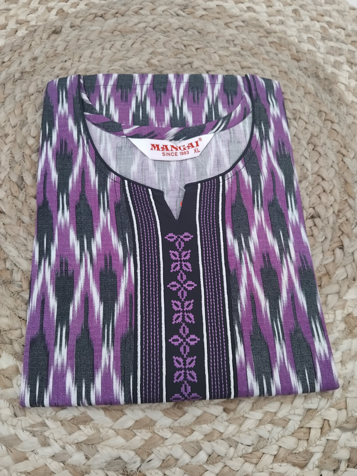 MANGAI Daily Wear Casual Comfort Fit Cotton Printed Nighties | Zipless Closed Model |Summer Arrival's for Trendy Women's (PPL COMBO)