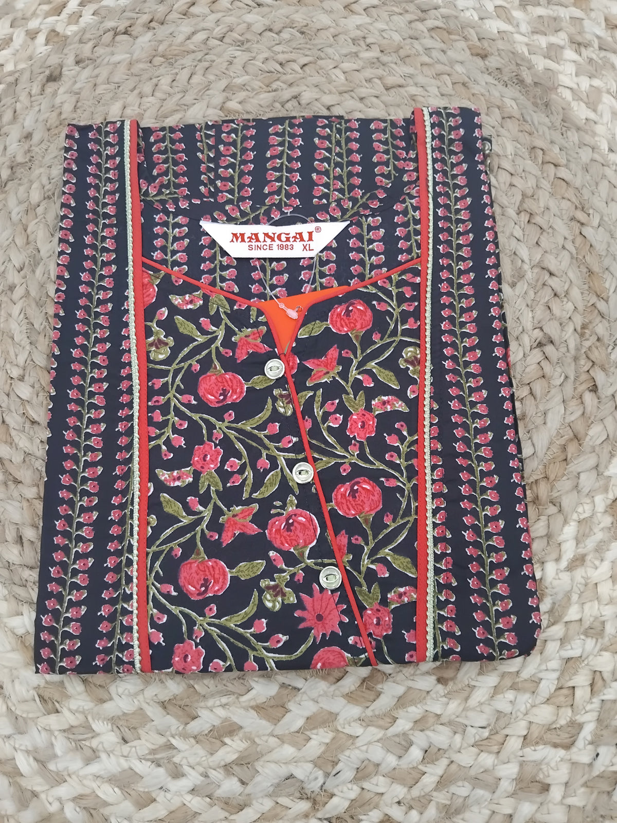MANGAI Daily Wear Casual Comfort Fit Cotton Printed Nighties | Zipless Closed Model |Summer Arrival's for Trendy Women's (PPL COMBO)