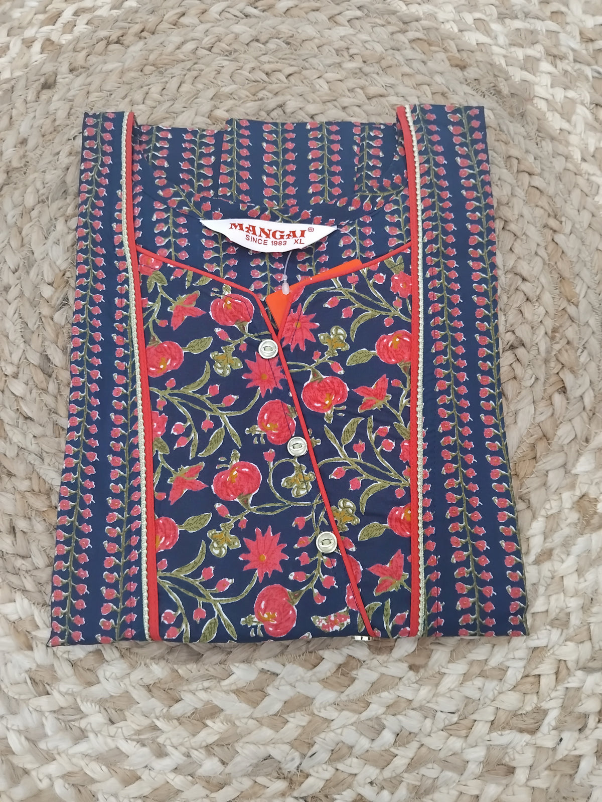 MANGAI Daily Wear Casual Comfort Fit Cotton Printed Nighties | Zipless Closed Model |Summer Arrival's for Trendy Women's (PPL COMBO)
