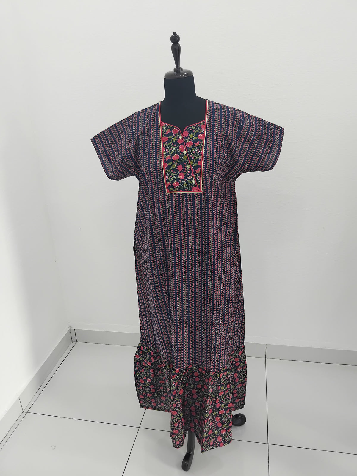 MANGAI Daily Wear Casual Comfort Fit Cotton Printed Nighties | Zipless Closed Model |Summer Arrival's for Trendy Women's (PPL COMBO)