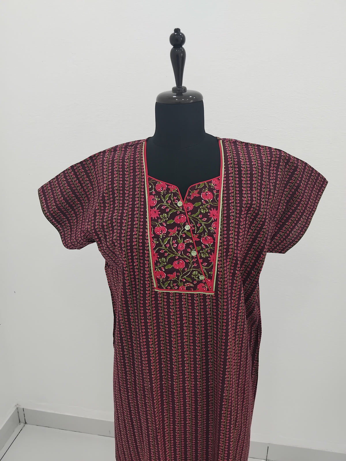 MANGAI Daily Wear Casual Comfort Fit Cotton Printed Nighties | Zipless Closed Model |Summer Arrival's for Trendy Women's (PPL COMBO)