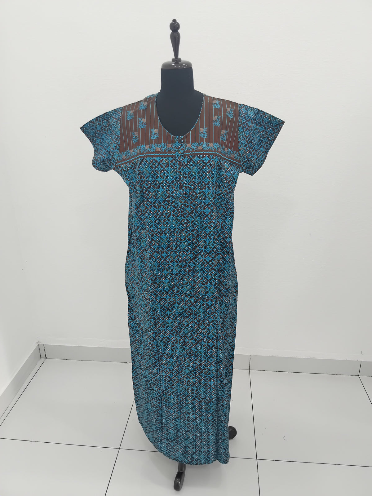 MANGAI Daily Wear Casual Comfort Fit Cotton Printed Nighties | Zipless Closed Model |Summer Arrival's for Trendy Women's (PPL COMBO)