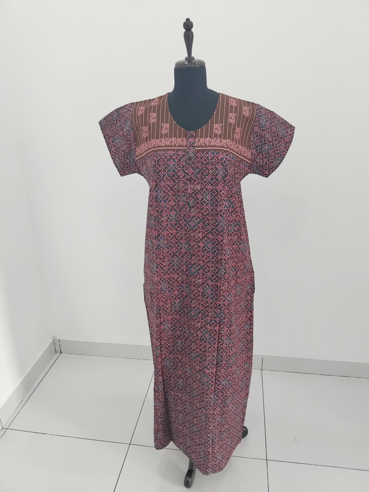 MANGAI Daily Wear Casual Comfort Fit Cotton Printed Nighties | Zipless Closed Model |Summer Arrival's for Trendy Women's (PPL COMBO)
