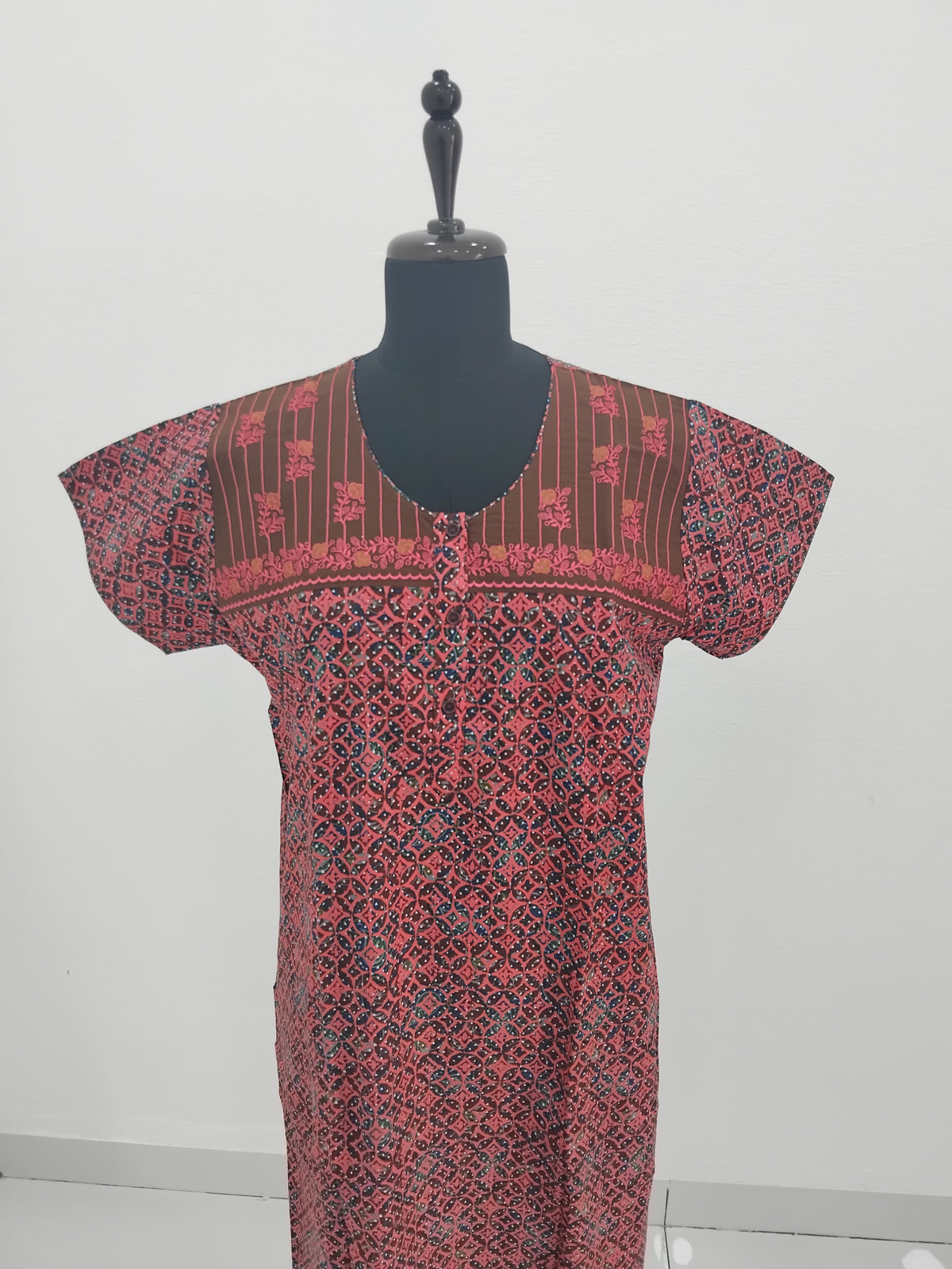 MANGAI Daily Wear Casual Comfort Fit Cotton Printed Nighties | Zipless Closed Model |Summer Arrival's for Trendy Women's (PPL COMBO)