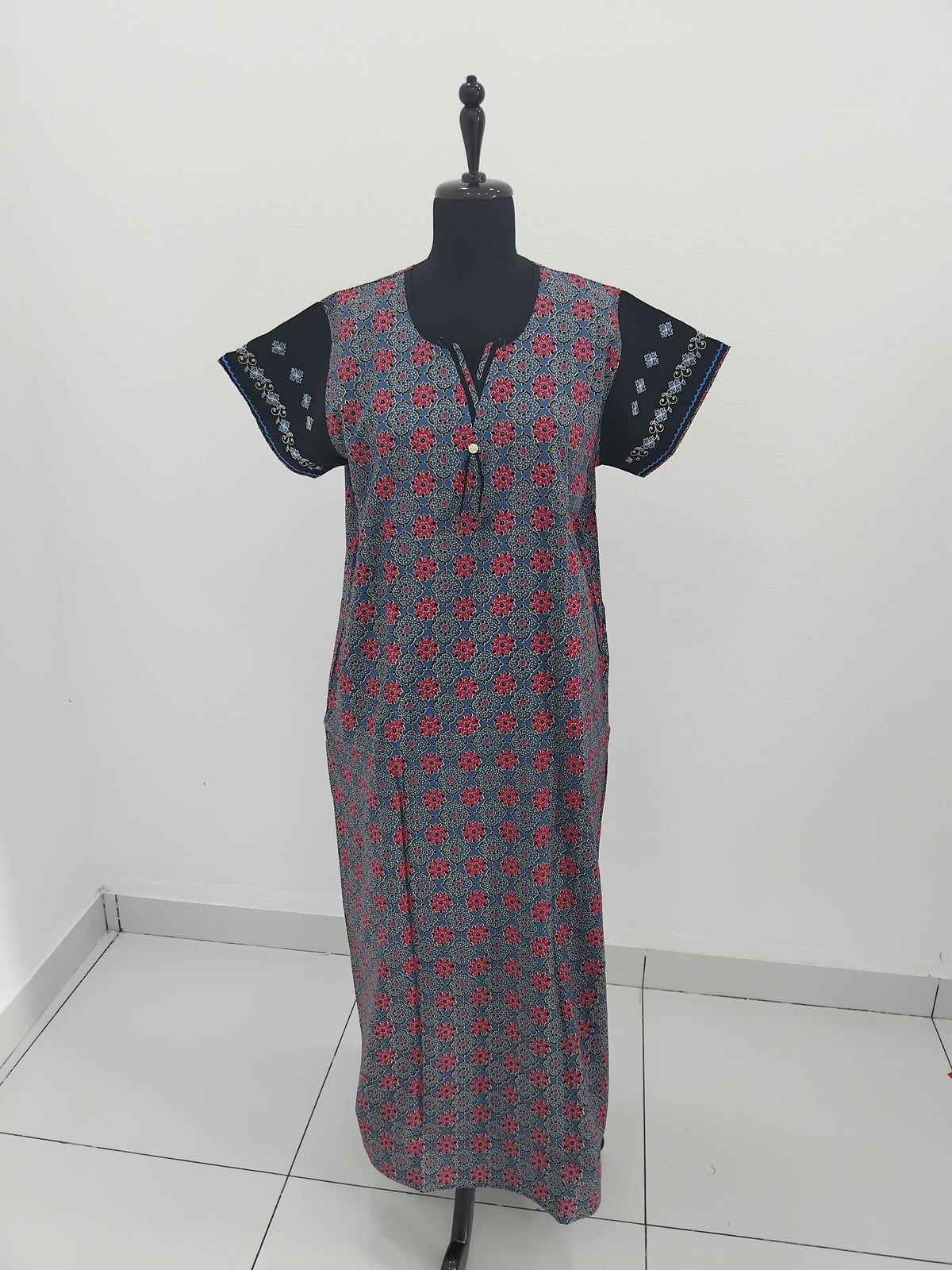 MANGAI Daily Wear Casual Comfort Fit Cotton Printed Nighties | Zipless Closed Model |Summer Arrival's for Trendy Women's (PPL COMBO)