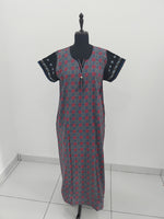 MANGAI Daily Wear Casual Comfort Fit Cotton Printed Nighties | Zipless Closed Model |Summer Arrival's for Trendy Women's (PPL COMBO)