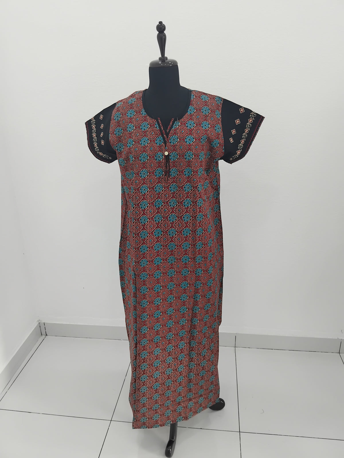MANGAI Daily Wear Casual Comfort Fit Cotton Printed Nighties | Zipless Closed Model |Summer Arrival's for Trendy Women's (PPL COMBO)
