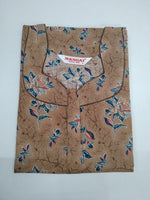 MANGAI Premium Cotton 60Inch Nighties - Fancy Neck | With Side Pocket | Shrinkage Free Nighties | Stylish Collection's for Trendy Women's - (60IN-FFN)