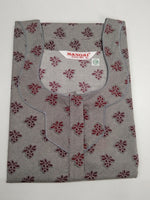 MANGAI Premium Cotton 60Inch Nighties - Fancy Neck | With Side Pocket | Shrinkage Free Nighties | Stylish Collection's for Trendy Women's - (60IN-FFN)