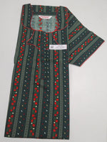 MANGAI Premium Cotton 60Inch Nighties - Fancy Neck | With Side Pocket | Shrinkage Free Nighties | Stylish Collection's for Trendy Women's - (60IN-FFN)