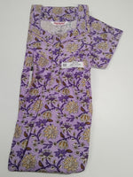 MANGAI Cotton Straight Zip Feeding Nighty |Post Pregnancy | Comfort and Style | Pleated Model | Soft Cotton Feeding Nighties (PSF)