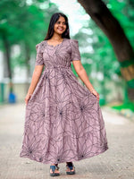 Stylish Arrivals Rayon Gathering Frock Model Night Gown's | Front Adjustable Gathering Style Rope Rope | Puff Sleeve | Trending Collection's for Stylish Women's (FKG)