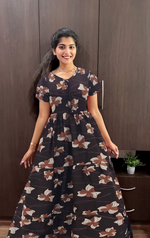 Stylish new FULL FROCK Model Nighties| Fancy Sleeves & Neck Pattern| Side Pocket with Back Tie Rope | Perfect Nightwear Trendy Women's (FRK)