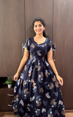 Fresh Arrivals FULL FROCK Model Nighties| Fancy Sleeves & Neck Pattern| Side Pocket with Back Tie Rope | Perfect Nightwear Trendy Women's (FRK)