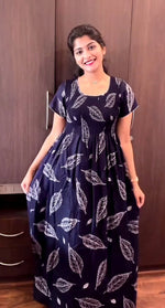 New Arrivals ALPINE Smocking Nighty | Beautiful Pleated Design | Side Pocket | Stylish Nighty for Trendy Women's | Your Perfect Nightwear Collection's (ALS)