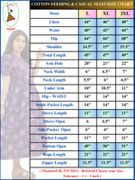 New Mangai Cotton Feeding MAXI Soft & Smooth Cotton | Invisible Vertical Feeding Zipper | Side Pockets | Back Adjustable Tie Rope |Casual & Maternity Wear (JFM)
