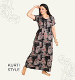 New Arrivals MANGAI Alpine KURTI Style Nighties| Beautiful Stylish KURTI Model | Half Sleeve | Without Zipper | Stylish Thread Tied Front Closed Type | Fresh Collection's for Stylish Women's MKA (H/S)