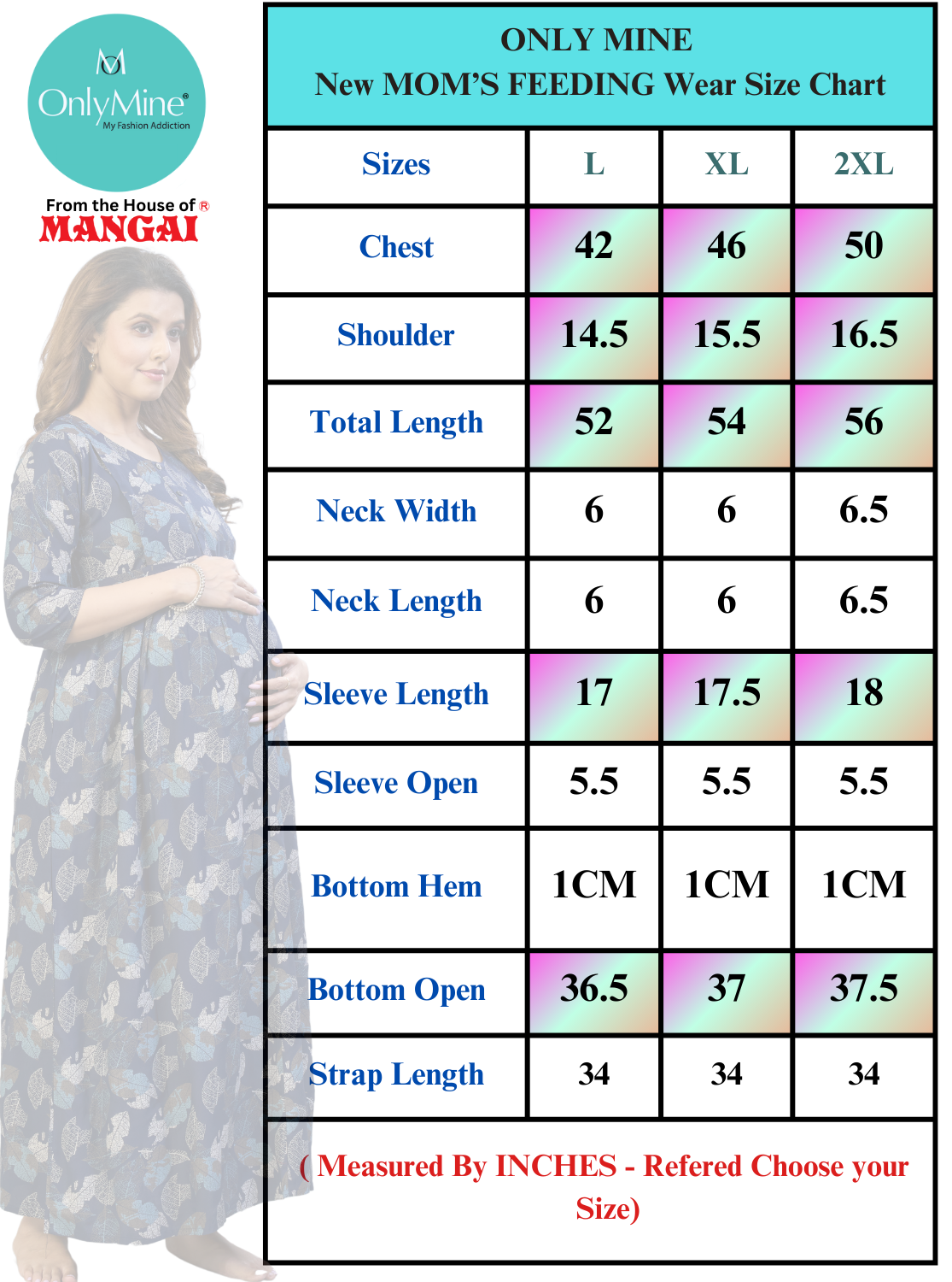 Fresh Arrivals4-IN-ONE Mom's Wear - Soft & Smooth Rayon | Maternity | Feeding | Long Frock | Casual Wear for Pregnancy Women (4-IN-ONE)