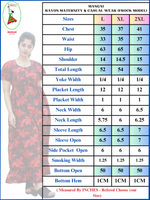 New MANGAI Rayon Maternity Wear Frock Nighties | Front Open Lengthy Zipper Comforts Feeding | Fancy Double Layered Butterfly Sleeve's | Post & Pre Pregnancy's and Casual Wear | Side Pocket |Versatile Rayon Frock Night Gown's for Stylish Women's (RMW)