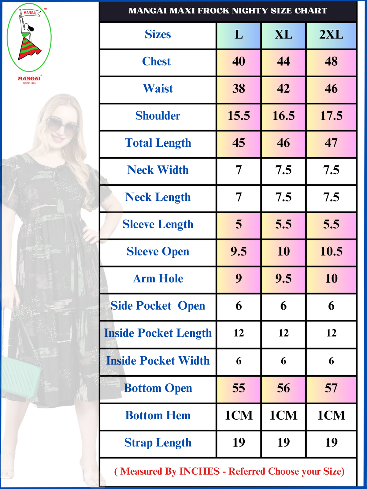 Rayon MAXI FROCK Model Nighties | Fancy Petal Sleeve | Fancy Neck & Side Pocket | Pleated Frock MAXI Style | Trendy Collection's for Stylish Women & Teenage Girl (PSG-H)