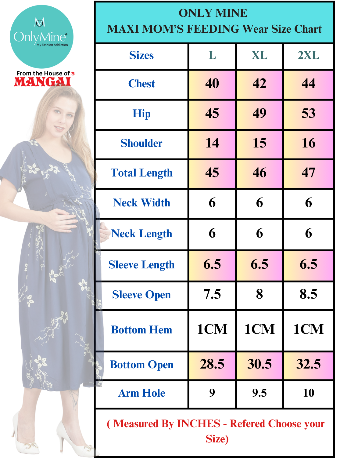 New Arrivals 4-IN-ONE MAXI Mom's Feeding & Casual Wear | Stylish Maxi Style | Invisible Feeding Zipper | Perfect Pre & Post Pregnancy Wear   (MAXI 4-IN-ONE)