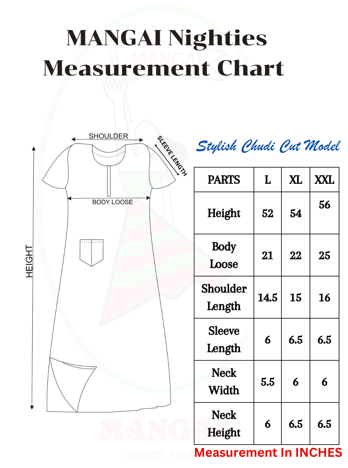 MANGAI Premium Cotton CHUDI CUT Model Nighties - Fancy Neck | With Side Pocket |Shrinkage Free Nighties | Stylish Collection's for Trendy Women's