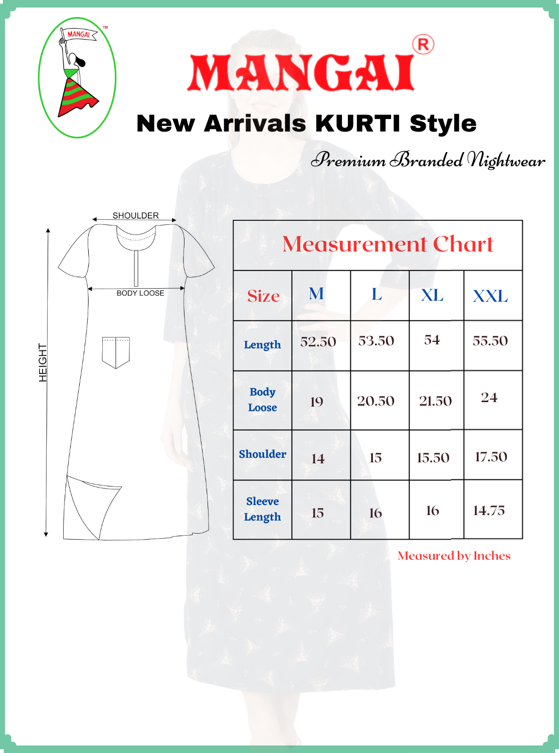 MANGAI New Arrival Premium Alpine KURTI Style | Beautiful Stylish KURTI Model | Side Pocket | Perfect Nightwear Collection's for Trendy Women's