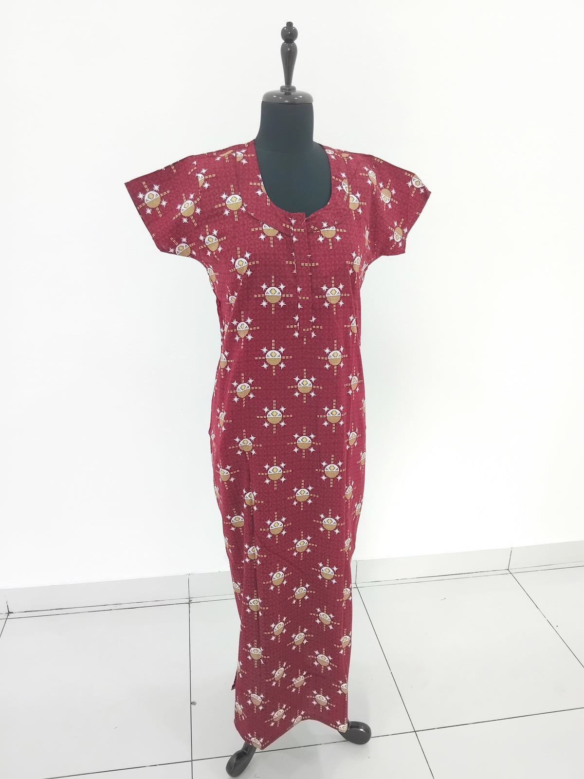 Casual Comfort Fit Cotton Printed Nighties