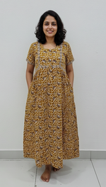 Cotton FROCK Model Casual Wear Nighties | Stylish Pleated Frock Style | Multipurpose Nighties | Pregnancy Wear | Pleated Model | Stylish Nighties for Stylish Women (PWC)