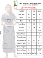 New Arrival MANGAI Premium ALPINE MAXI Model Nighty - Stylish Fancy Maxi Model Nightwear for Stylish Women | Updated Collection's| Beautiful Flared & Pleated Model | Frock Model Nighties for Trendy Women's (HMS)