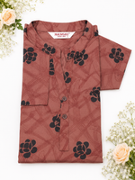 New MANGAI Stylish Rayon Cord Set Night Suits for all Stylish Women's | Long Sleeve with Size Pocket Beautiful all Over Printed Elastic Waist Top & Bottom Cord Set your Perfect Nightwear Companion (MRNS)