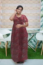 MANGAI Daily Wear Casual Comfort Fit Cotton Printed Nighties | Zipless Closed Model |Summer Arrival's for Trendy Women's (VNM)
