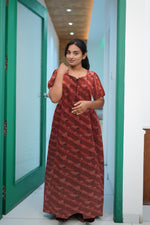 MANGAI Daily Wear Casual Comfort Fit Cotton Printed Nighties | Zipless Closed Model |Summer Arrival's for Trendy Women's (VNM)