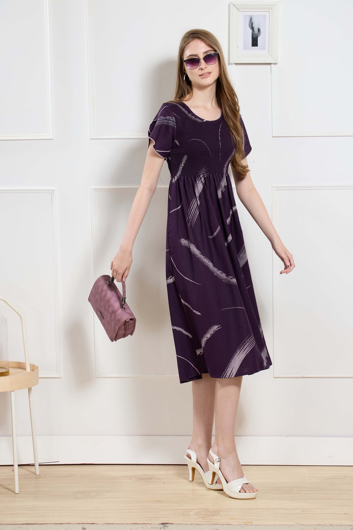 New Stylish Alpine Smocking Maxi Frock Model Nightgown for trendy Women's & Teenage Girl's (ASM)