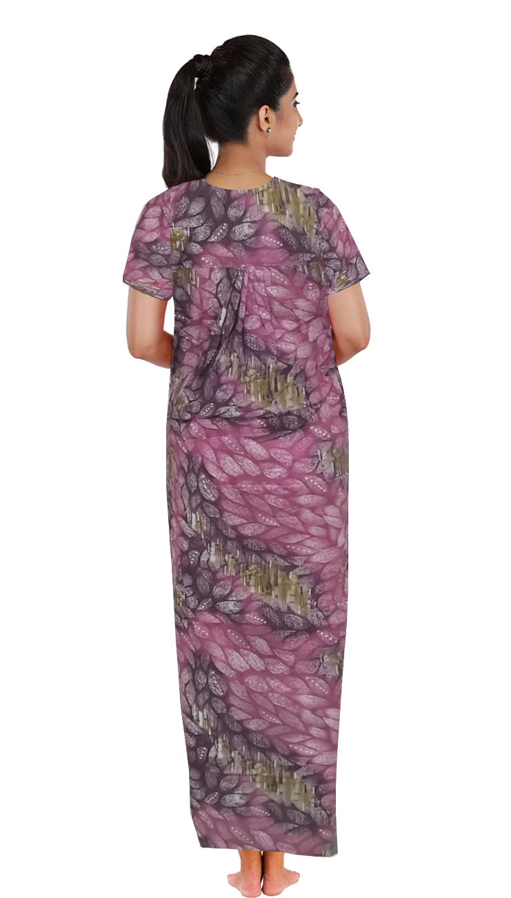 Premium Cotton Printed Pleated Nighties